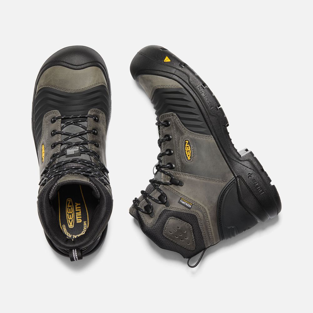 Botas de Trabajo Keen Mexico Negros - Hombre Portland 6\" Waterproof (Carbon-Fiber Toe) - AM3456780